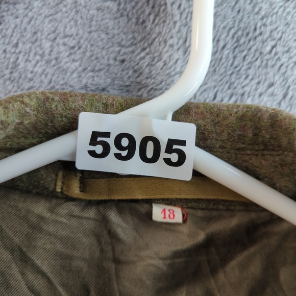 Vintage 80s German Military Field Jacket Mens Large Green Wool Bundeswehr Coat - Picture 10 of 10